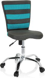 Silecomplaza 661008. Sedia girevole per bambini e ragazzi KIDDY Comfort I, realizzata in tessuto a rete, colore grigio/turchese. Sedia da scrivania per bambini, regolabile in altezza