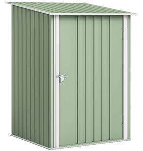 Outsunny Capanno attrezzi in acciaio, 100x103x160 cm, verde chiaro | Aosom Italy