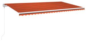 Tenda da Sole Retrattile Automatica 600x300cm Arancio e Marrone