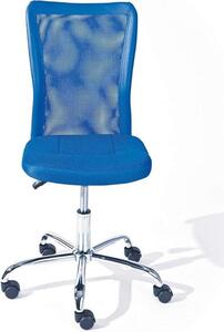 Sedia da ufficio ergonomica Famanu – Schienale regolabile in altezza, supporto lombare regolabile, blu/argento