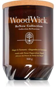 Woodwick Ginger & Turmeric candela profumata con stoppino in legno 368 g
