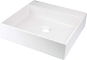 Lavabo da appoggio in granito con spazio per un rubinetto - 400x400 mm