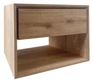 Comodino in legno naturale sbiancato massello di rovere - Arrediorg.it ®