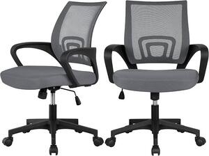 Silecomplaza, sedia da ufficio 2X, sedia girevole ergonomica con schienale a rete, regolazione dell'altezza e funzione basculante, poltrona da ufficio in tessuto a rete