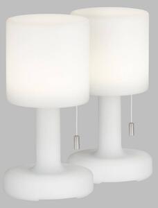 FH Lighting Termoli lampada tavolo LED bianco set da 2