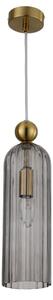 Lampada a sospensione Piega color fumo-oro 1xE14x40W in vetro, dimensioni: 150x10x10 cm, IP20, Light Prestige