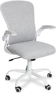 Sedia da ufficio Silecomplaza, con braccioli pieghevoli, sedia ergonomica per scrivania, sedia da computer, realizzata in tessuto a rete, con braccioli, schienale medio, adatta per l'uso in casa, in ufficio, inconferenze o in studi
