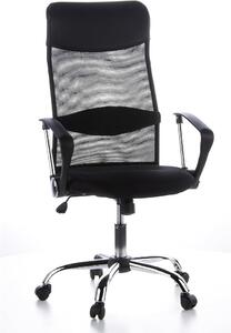 Silecomplaza 621100 - Sedia da ufficio ARIA HIGH, realizzata in tessuto a rete/ecopelle, colore nero. Sedia girevole, ideale per l'ufficio o il computer, con schienale alto