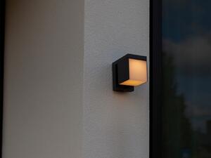 Lampada da parete per esterni LED ibrido solare o integrato nella rete 9,5W PRIMA Lutec