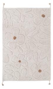 Tappeto per bambini color crema in cotone lavabile e tessuto a mano 120x180 cm Gentle Flora – Nattiot
