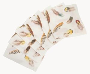 Set di 6 tovaglioli in lino Feathers