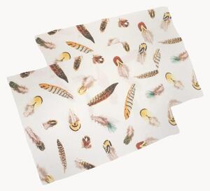 Set di 2 tovagliette americane in lino Feathers