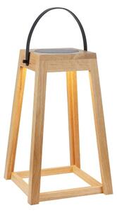 Lanterna a LED marrone con alimentazione a pannelli solari e con ricarica USB da esterno (altezza totale 54 cm) Nordic – Markslöjd