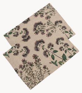 Set di 2 tovagliette in lino Thyme & Oregano