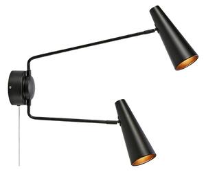 Lampada da parete nera Peak – Markslöjd