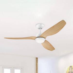 Westinghouse Ventilatore da soffitto LED 7316140, DC, silenzioso, 132 cm, dimmerabile, Legno chiaro, Soggiorno / Sala da pranzo, Plastica, Moderno