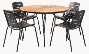 Set da pranzo da giardino in legno di teak Ellen 5 pz