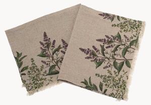 Set di 2 asciugamani in lino Fine Herbs