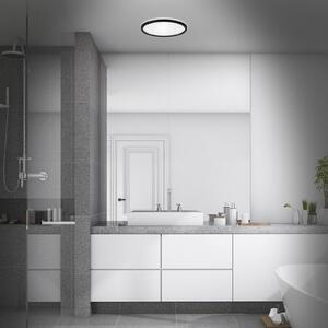 Briloner Plafoniera soffitto Slim Drip, Nero, Bagno, Plastica, Plafoniera