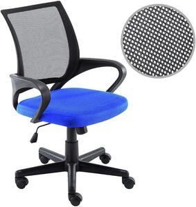 Sedia da ufficio Silecomplaza, realizzata in tessuto a rete traspirante, girevole a 360 gradi, regolabile in altezza, disponibile nei colori blu e nero