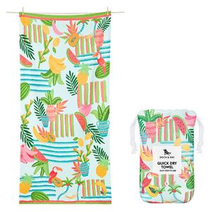 TELO EXTRA LARGE BEACH TOWELS TROPICANA TREATS DOCK & BAY MULTICOLOR