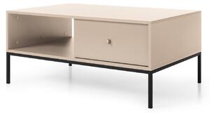 Tavolino da salotto con cassetti, beige, 104 x 68 x 47 cm