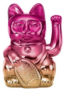 MANEKI NEKO PLAYER TWO SHINY PINK/YELLOW LUCKY CAT MULTICOLOR