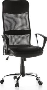 Silecomplaza 668010: Sedia da ufficio ARTON 20, rivestita in ecopelle nera, ideale per l'home office, con schienale a rete e funzione girevole