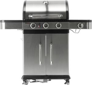 Grill a gas 11,2kW, 3+1 bruciatori, acciaio inox 122 x 57 x 112cm