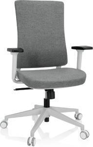 Silecomplaza 810034 - Sedia da ufficio ergonomica COMFIO WP, sedia girevole con supporto lombare regolabile per una postura corretta, rivestita in tessuto grigio