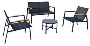 Set di mobili da giardino Moreno Garden Point nero