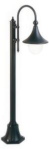 Palo in pressofusione di alluminio LAMPARA PALO E27 Dimensioni 24x44x h 135 cm Diffusore in termoplastico trasparente colore NERO