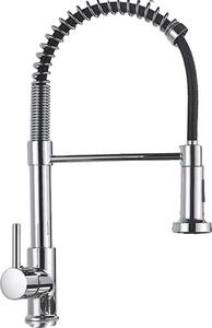 Rubinetto per lavello da cucina, acciaio inox, con doccetta estraibile, cromato B