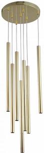 Lampada a sospensione dorata RAILE H1.2M 7xG9