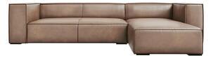 Divano angolare in pelle marrone chiaro (angolo destro) Madame - Windsor & Co Sofas