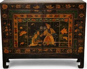 Fine Asianliving Armadio cinese antico Dipinto a mano L89xP39xH72cm Armadio cinese Armadio nuziale cinese Mobili orientali Asiatici