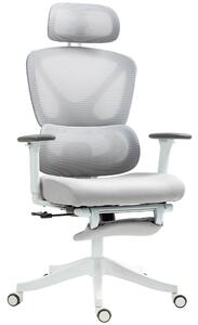 HOMCOM Poltrona da ufficio, sedia da ufficio - altezza regolabile, schienale inclinabile, poggiatesta rotante, 71x70x119cm, nero