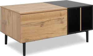 Tavolino - LONA - Rettangolare - Chene artisan / Nero - 100 x 46,5 x 55 cm