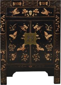 Fine Asianliving Armadio cinese Nero Farfalle Dipinto a mano L58xP37xH85cm Armadio cinese Armadio cinese da matrimonio Mobili orientali Asiatici