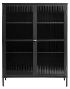 Vetrina in metallo nero 111x140 cm Bronco - Unique Furniture