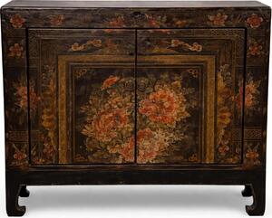 Fine Asianliving Antico armadio cinese dipinto a mano L86xP38xH75cm Armadio cinese Armadio nuziale cinese Mobili orientali Mobili asiatici