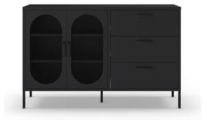 Cassettiera nera 140x90 cm Diora - Marckeric