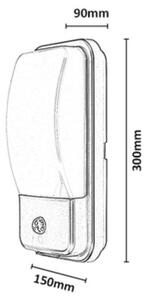 Rabalux 77233 - Applique da esterno LED con sensore MATZEN 20W/230V IP65
