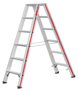 Scaletta Hymer, accesso bilaterale, 2x6 gradini, altezza di abbassamento 1,40 m, altezza di sbraccio 2,92 m, peso 8,2 kg