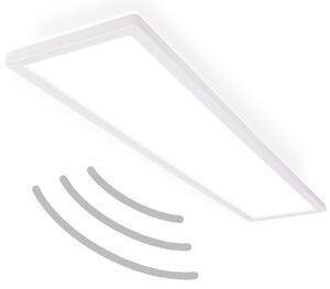 Plafoniera LED ultrapiatta con rilevatore di movimento - IP44 Plafoniera LED per bagno Plafoniera per bagno, pannello a soffitto ultrapiatto per ambienti umidi, 98 x 20 x 3 cm (LxLxH)