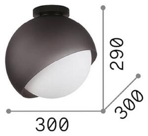 IDEAL LUX Plafoniera soffitto Bloom, dimmerabile, Nero, Soggiorno / Sala da pranzo, Metallo, Moderno, Plafoniera