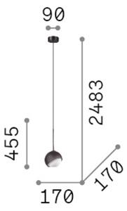IDEAL LUX Lampada a sospensione Bloom, dimmerabile, Ottone / Oro, Soggiorno / Sala da pranzo, Metallo, Moderno, Lampada a sospensione