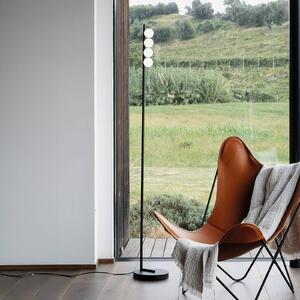 IDEAL LUX Lampada da terra a LED Binomio, Nero, Soggiorno / Sala da pranzo, Metallo, Moderno, Lampada LED da terra