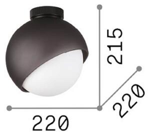 IDEAL LUX Plafoniera soffitto Bloom, dimmerabile, Nero, Soggiorno / Sala da pranzo, Metallo, Moderno, Plafoniera