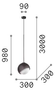 IDEAL LUX Lampada a sospensione Bloom, dimmerabile, Ottone / Oro, Soggiorno / Sala da pranzo, Metallo, Moderno, Lampada a sospensione